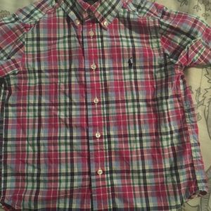 Boys short sleeve polo button down